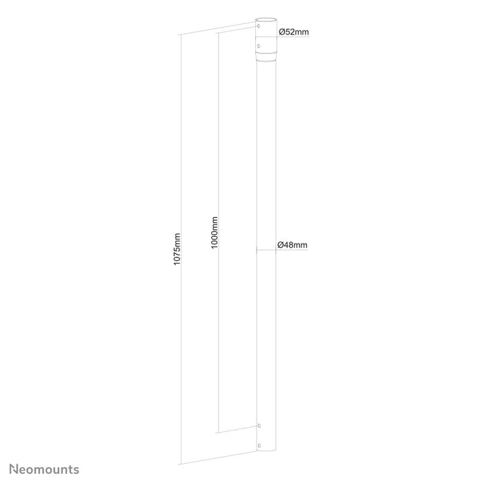 Neomounts hosszabbító rúd NM-C440 fekete, NM-C440D fekete és FPMA-C340 fekete modellekhez - 107,5 cm