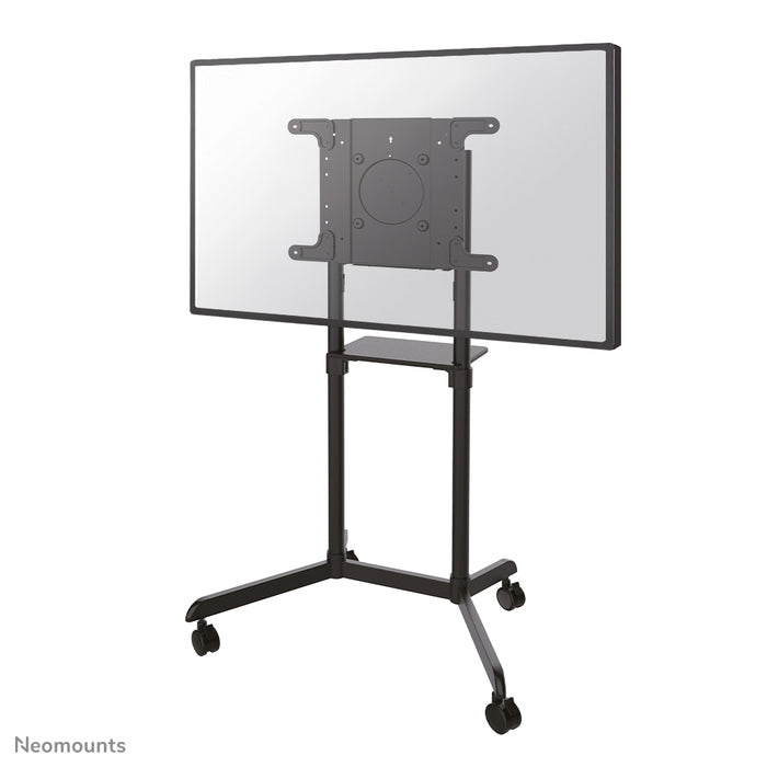 A Neomounts NS-M1250 fekete gurulós bútor lapos képernyős TV-khez 70 hüvelykig (178 cm). Tartalmaz laptop tartót - Fekete