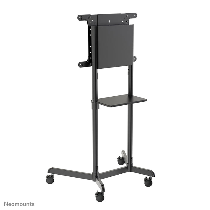 A Neomounts NS-M1250 fekete gurulós bútor lapos képernyős TV-khez 70 hüvelykig (178 cm). Tartalmaz laptop tartót - Fekete