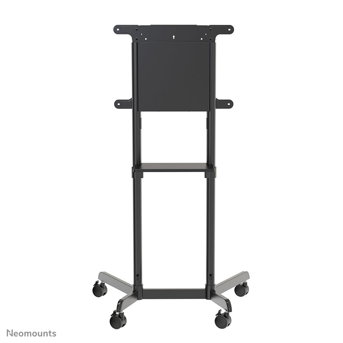 A Neomounts NS-M1250 fekete gurulós bútor lapos képernyős TV-khez 70 hüvelykig (178 cm). Tartalmaz laptop tartót - Fekete