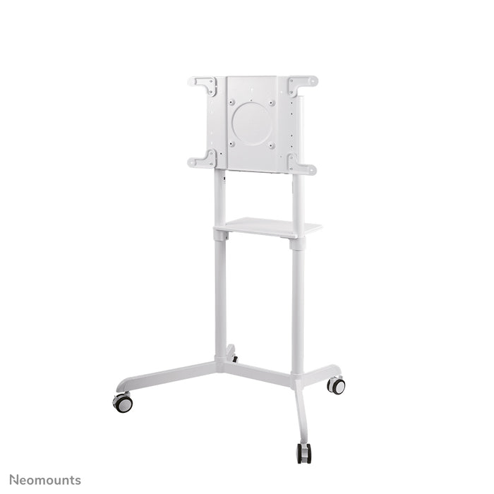 A Neomounts NS-M1250 fehér gurulós bútor lapos képernyős TV-khez 70 hüvelykig (178 cm). Tartalmaz laptop tartót - Fehér