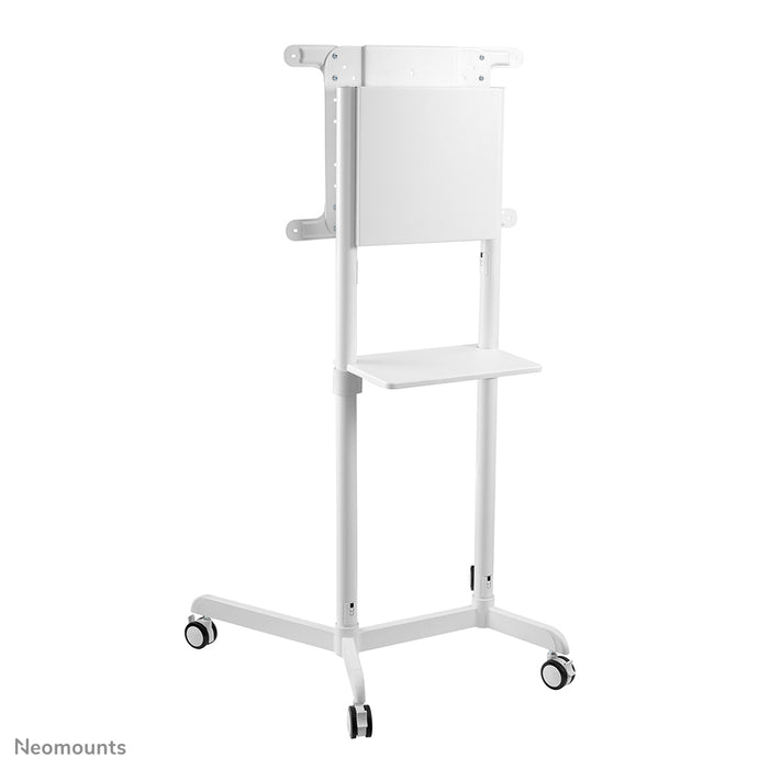A Neomounts NS-M1250 fehér gurulós bútor lapos képernyős TV-khez 70 hüvelykig (178 cm). Tartalmaz laptop tartót - Fehér