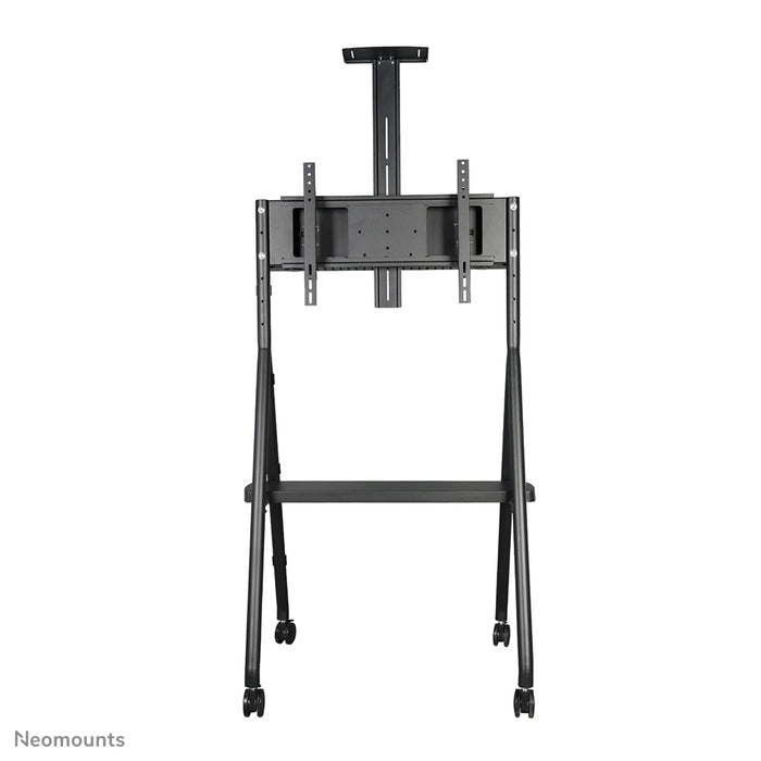 A Neomounts NS-M1500 fekete gurulós bútor lapos képernyős TV-khez 65 hüvelykig (165 cm). Tartalmaz laptop tartót - Fekete