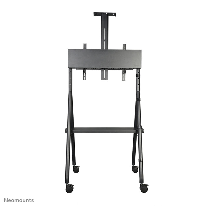 A Neomounts NS-M1500 fekete gurulós bútor lapos képernyős TV-khez 65 hüvelykig (165 cm). Tartalmaz laptop tartót - Fekete