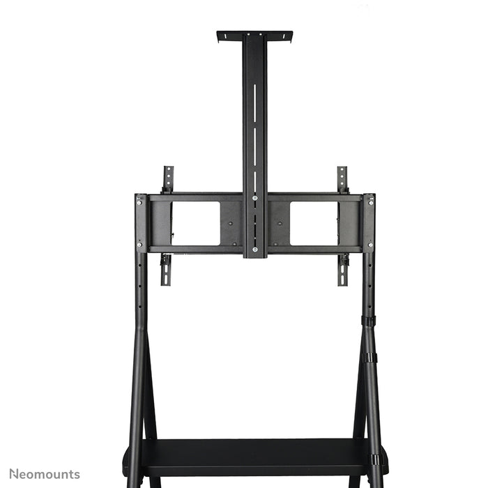 A Neomounts NS-M1500 fekete gurulós bútor lapos képernyős TV-khez 65 hüvelykig (165 cm). Tartalmaz laptop tartót - Fekete