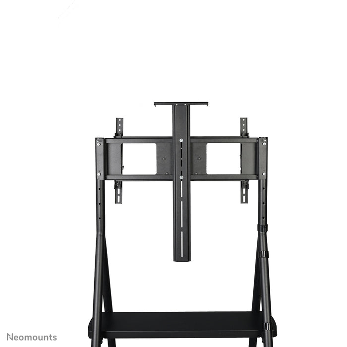 A Neomounts NS-M1500 fekete gurulós bútor lapos képernyős TV-khez 65 hüvelykig (165 cm). Tartalmaz laptop tartót - Fekete