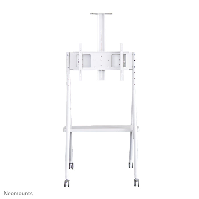 A Neomounts NS-M1500 fehér gurulós bútor lapos képernyős TV-khez 65 hüvelykig (165 cm). Tartalmaz laptop tartót - Fehér