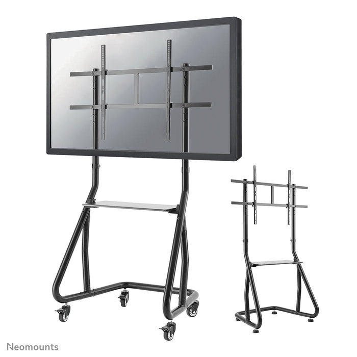 A Neomounts NS-M3800 fekete gurulós bútor lapos képernyős TV-khez 100 hüvelykig (254 cm).