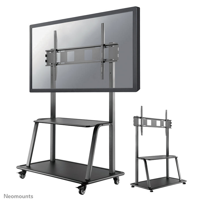 A Neomounts NS-M4000 fekete gurulós bútor lapos képernyős TV-khez 105 hüvelykig (267 cm).