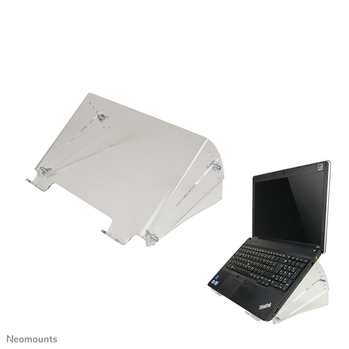 A Neomounts NSNOTEBOOK300 akril emelő notebookokhoz.