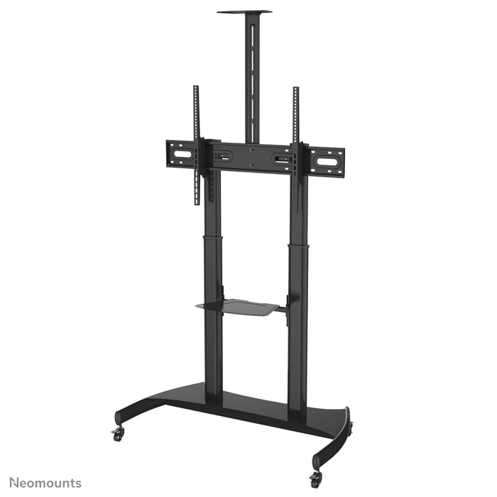 A Neomounts PLASMA-M1950E egy guruló bútor lapos képernyőkhöz 100 hüvelykig (254 cm). Tartalmaz laptop tartót.