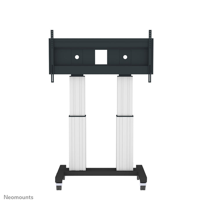 A Neomounts PLASMA-M2600 ezüst egy elektromosan magasságban állítható trolly lapos képernyőkhöz 120 hüvelykig (305 cm).