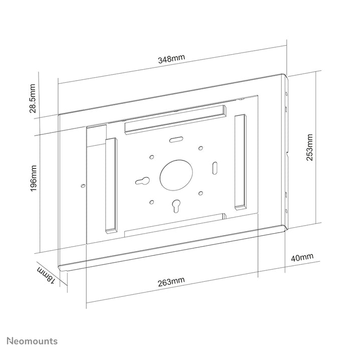A Neomounts WL15-660WH1 fali táblagép tartó 12,9 hüvelykes iPad Pro táblagépekhez - Fehér.