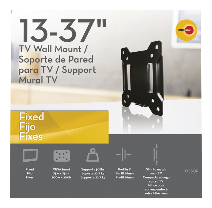 Fix TV-fali tartó maximum 37" képernyőkhöz