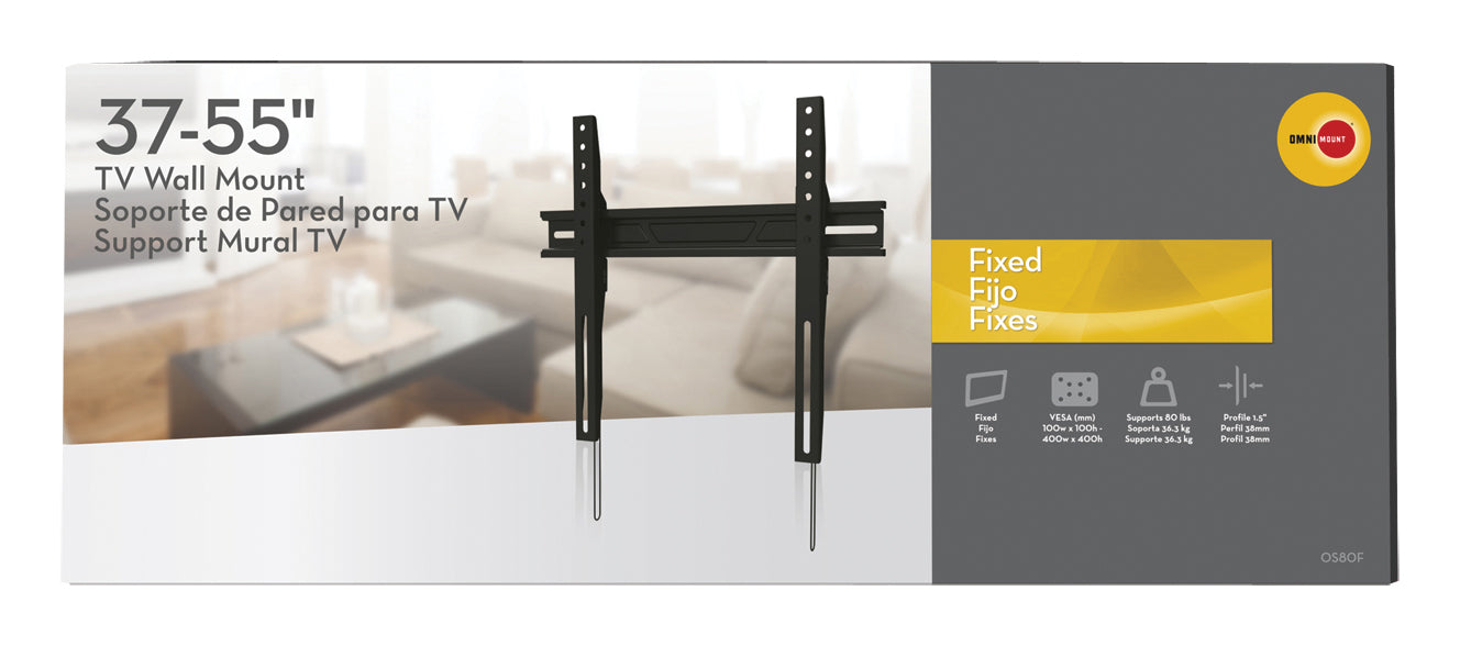 Lapos, fix TV-fali tartó 55" képernyőkhöz