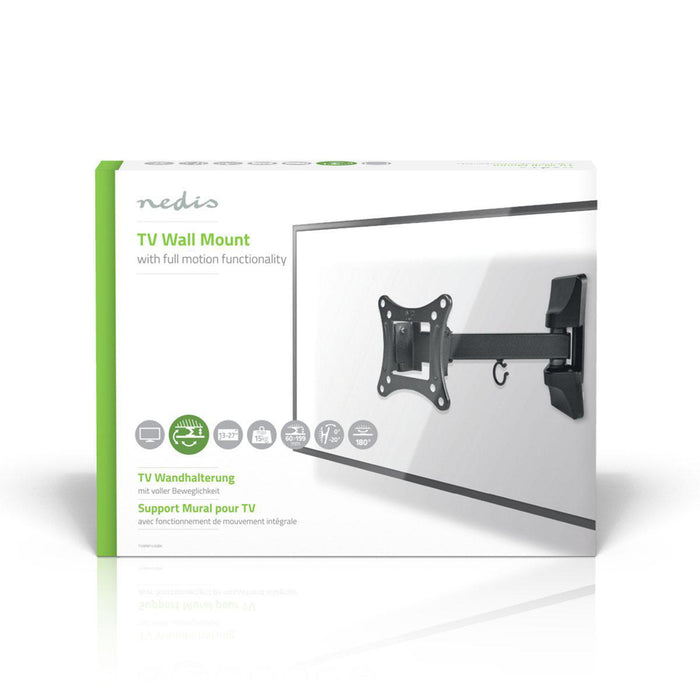 Teljes mozgású TV fali konzol | 13 - 27" | Max. 15 kg | 2 csuklópont