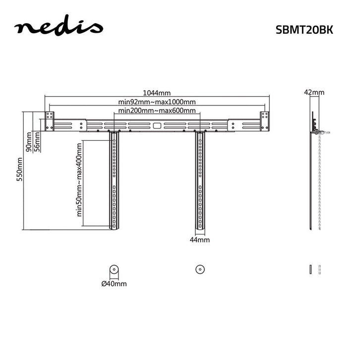 Hangprojektor tartó | Fix TV-re | Max. 10 kg