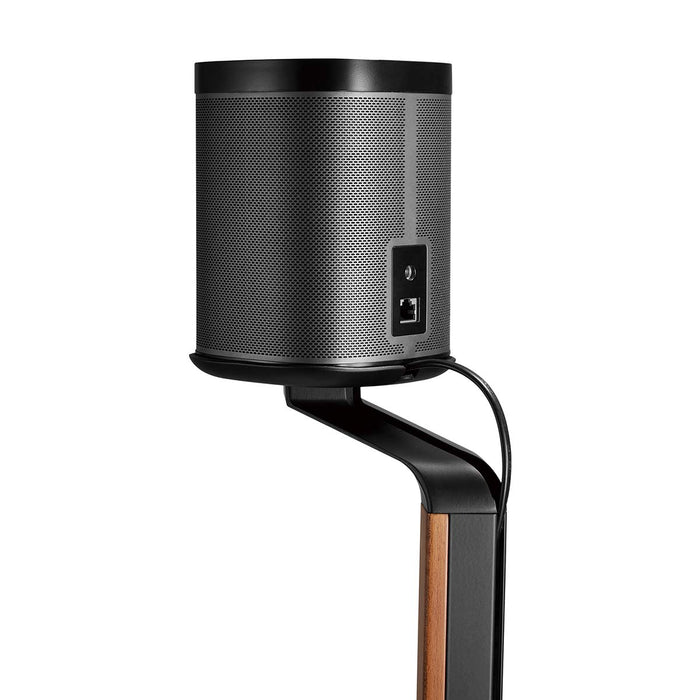 Skandináv dizájn hangszóró tartó Sonos One, One SL & PLAY:1-hez – Fa/fém állvány kábelkezeléssel és rezgéscsillapítással