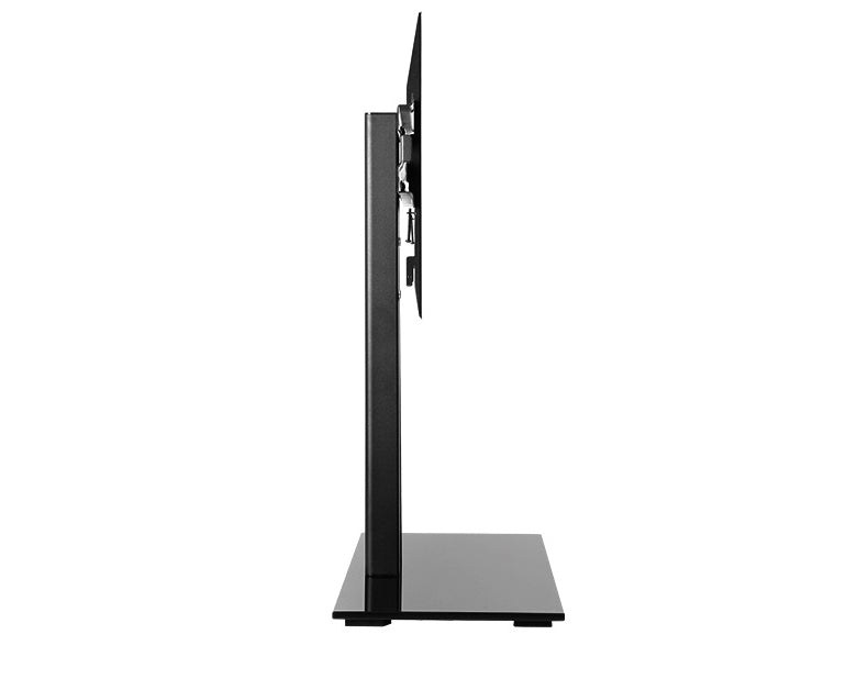 Wolff Mount zárható TV talp | Akár 65 hüvelyk | Univerzális | VESA 600x400 | Fekete masszív üveglap