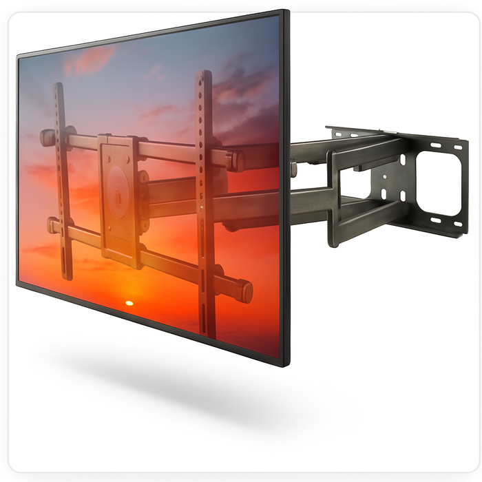 Wolff Mount Erős TV Fali Konzol 37-től 90 hüvelykig | 63 cm a faltól | Forgatható | Akár 60 kg-ig | VESA 600x400 | Univerzális