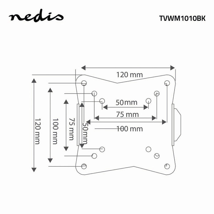 Fix TV fali konzol | 13 - 27" | Max. 30 kg | 20 mm fal távolság  