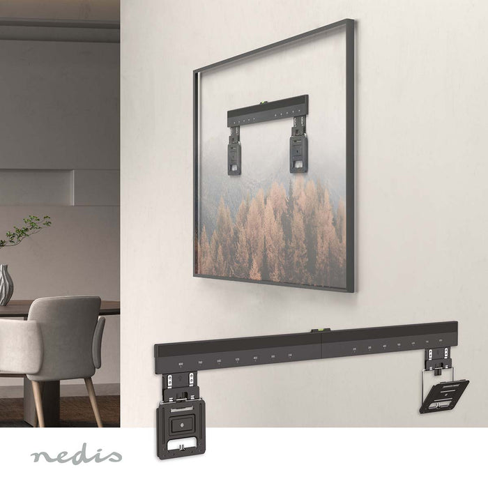 Nedis Fix TV fali tartó 43-100 hüvelyk - Ultra vékony Micro-Gap - Max. 75 kg - Fekete - VESA kompatibilis