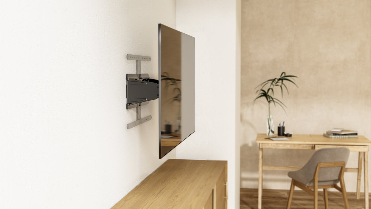Wolff Mount ultra lapos, teljes mozgású TV fali konzol | Távolság 19,5-től 250 mm-ig | Forgatható, dönthető | VESA 600x400 | Univerzális