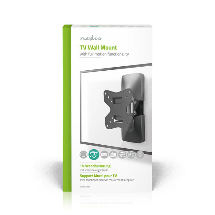 Teljes mozgású TV fali konzol | 10 - 26" | Max. 20 kg | 1 csuklópont