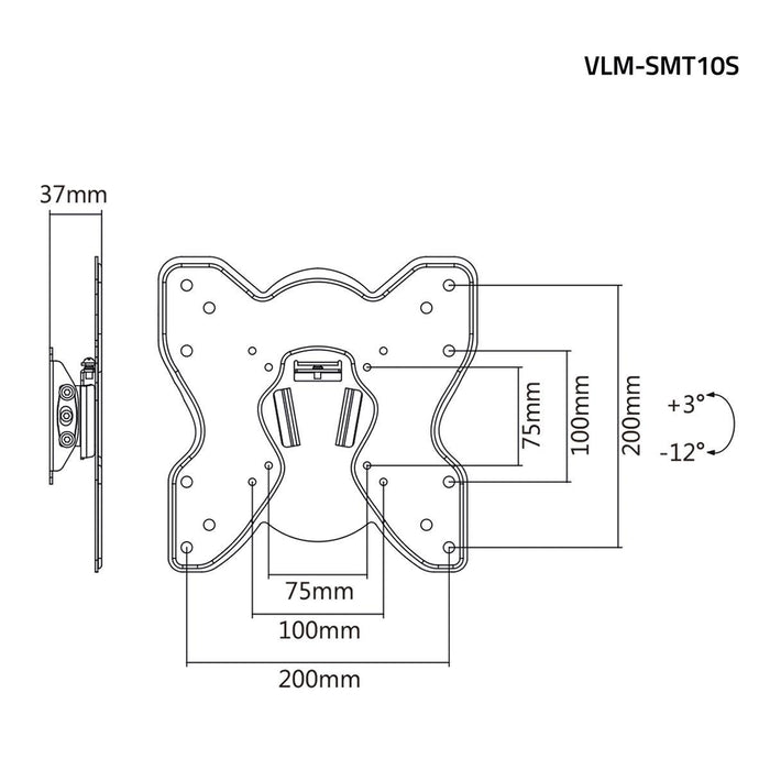 OP=OP Letisztult dönthető fali konzol VESA 200x200, legfeljebb 42"