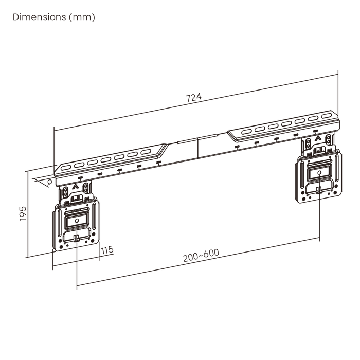 Wolff Mount Ultra Vékony TV Fali Konzol 9 mm 32-86 hüvelyk | Fix TV Konzol 75 kg-ig