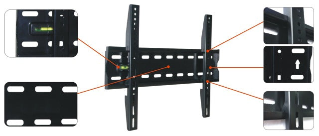 Második esély lapos fali konzol 42 hüvelykig, csak 2,5 cm [VESA 300x400mm]