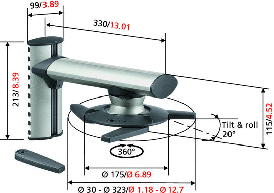 Vogels EPW 6565 Projektor/fényvető fali megoldás