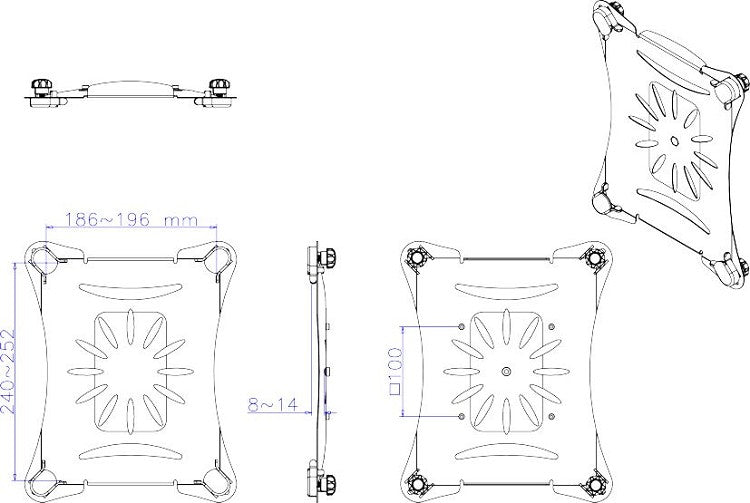 Neomounts TABLET-10 univerzális tablet tartó