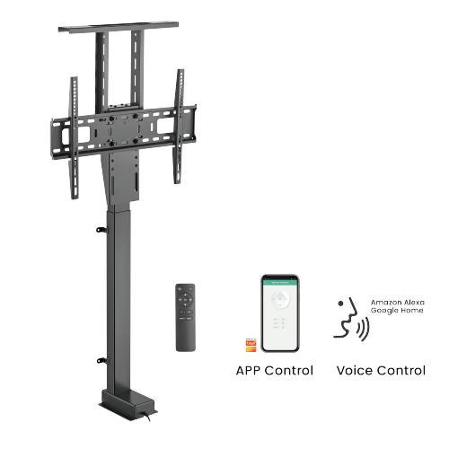 Wolff Mount elektromos TV emelő függőleges 80 hüvelykig és 60 kg-ig, APP-pal és távirányítóval, 106 cm