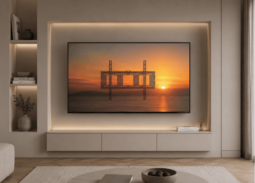 Wolff Mount zárható fali konzol 90 hüvelykig QLED UHD és OLED-hez | Univerzális | VESA 600x400