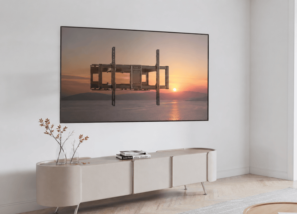Wolff Mount | Extra teherbírású TV-fali tartó legfeljebb 120 hüvelykes TV-khez | 120 KG! | VESA 900x600 | 70 cm-re a faltól | 10 év garancia